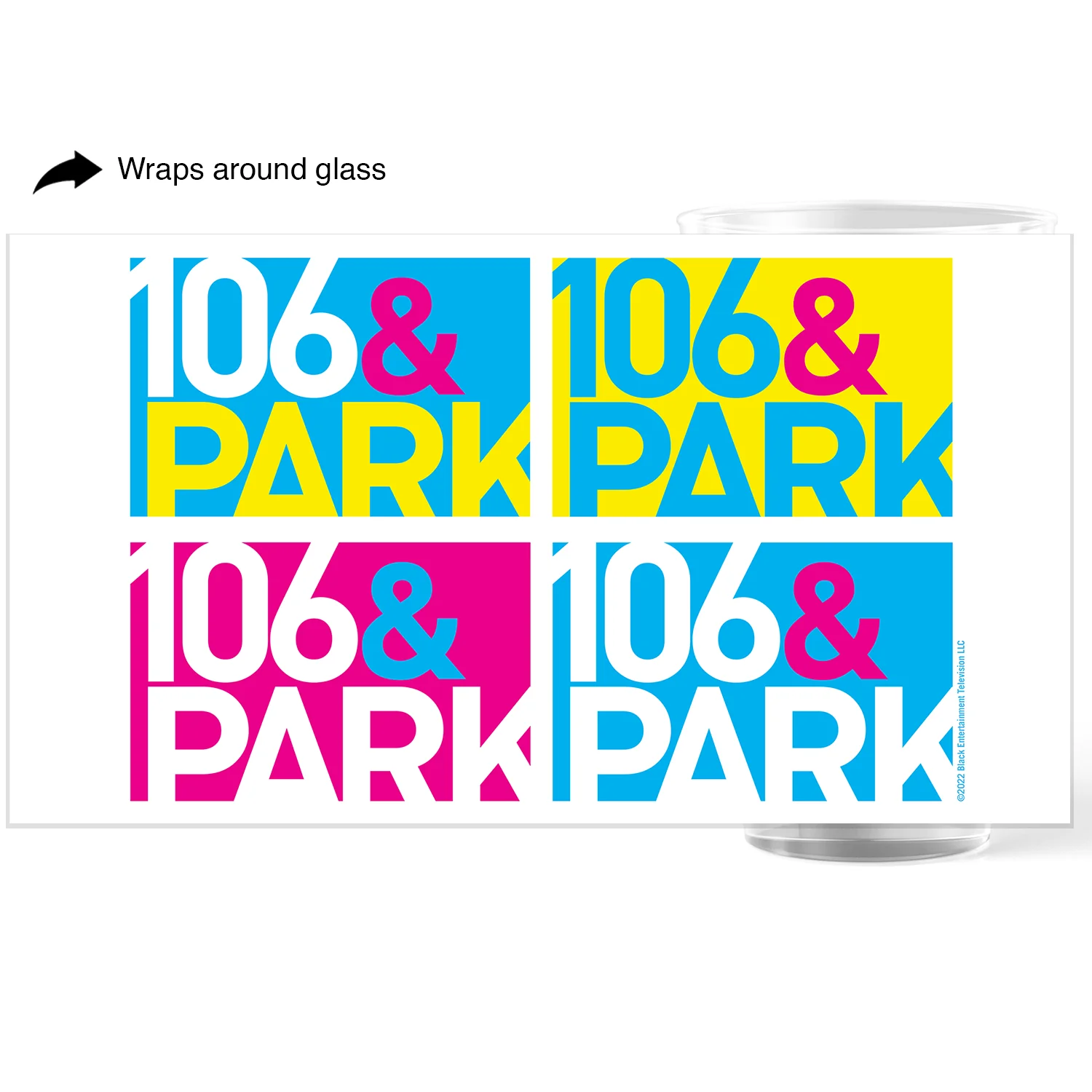 106 & Park Square Logo 17 oz Pint Glass - Image 2