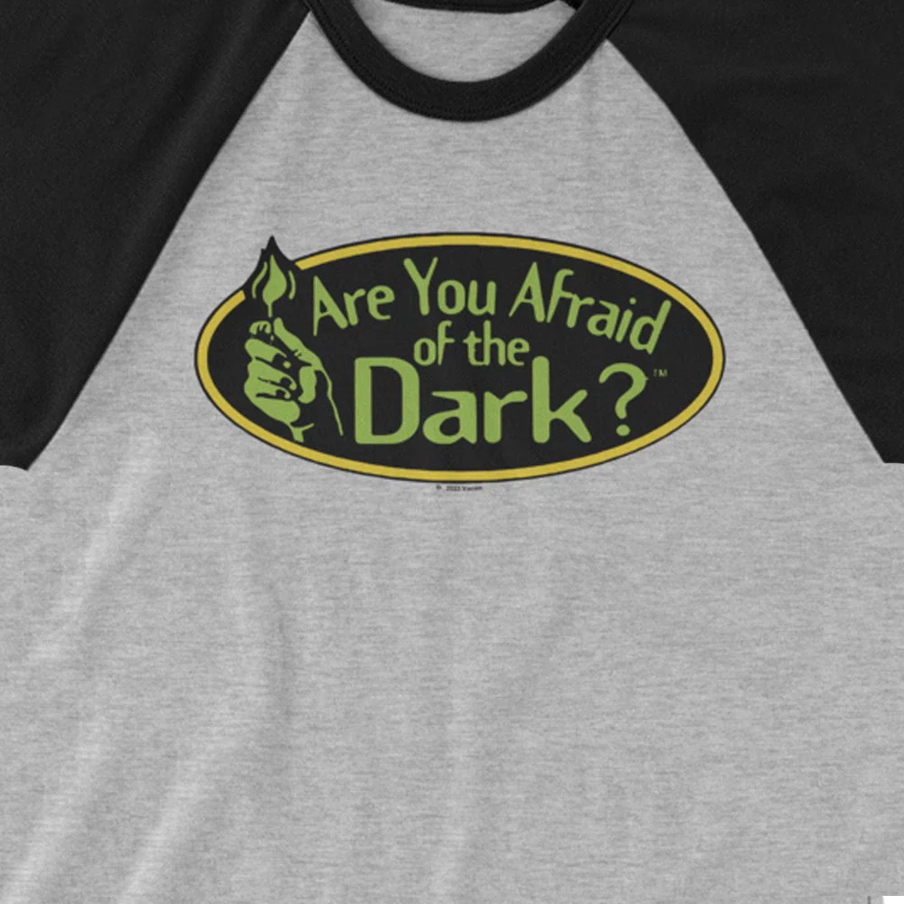 Are You Afraid of the Dark Original Logo Adult 3/4 Sleeve Raglan Shirt - Image 2