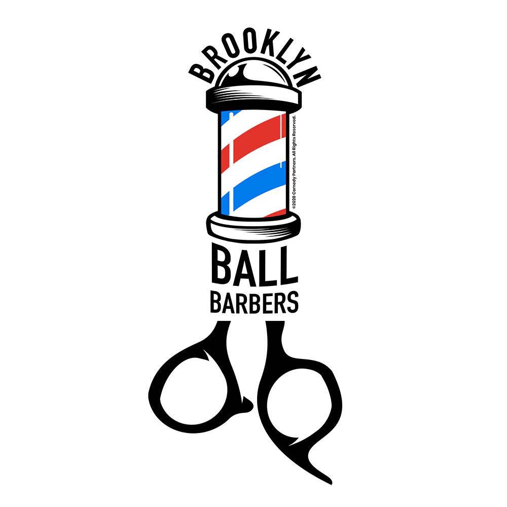 As Seen On Comedy Central Ball Barbers Logo Die Cut Sticker - Image 2