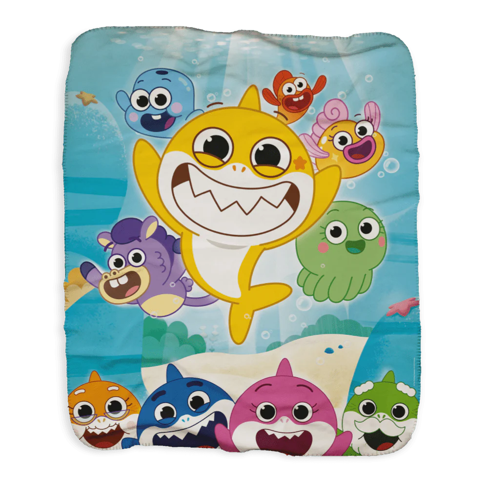 Baby Shark's Big Show Undersea World Sherpa Blanket