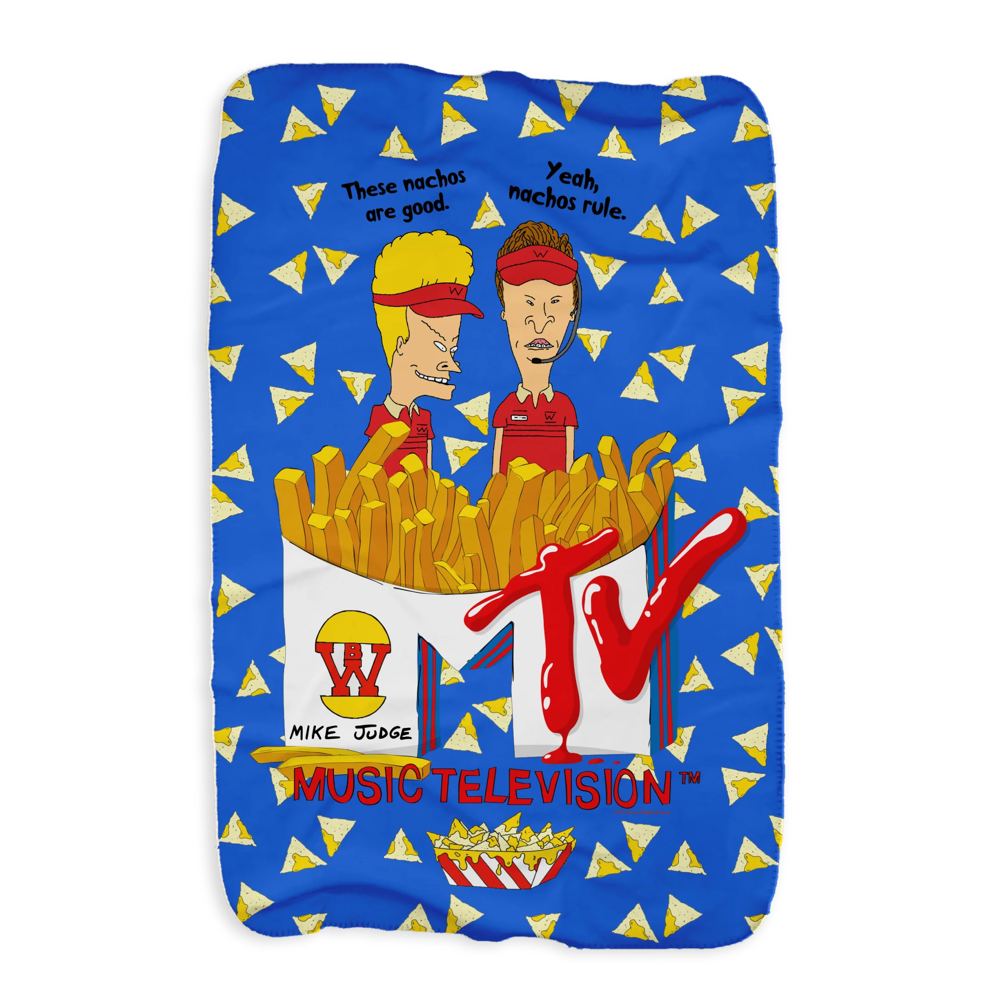 Beavis and Butt-Head Burger World Sherpa Blanket