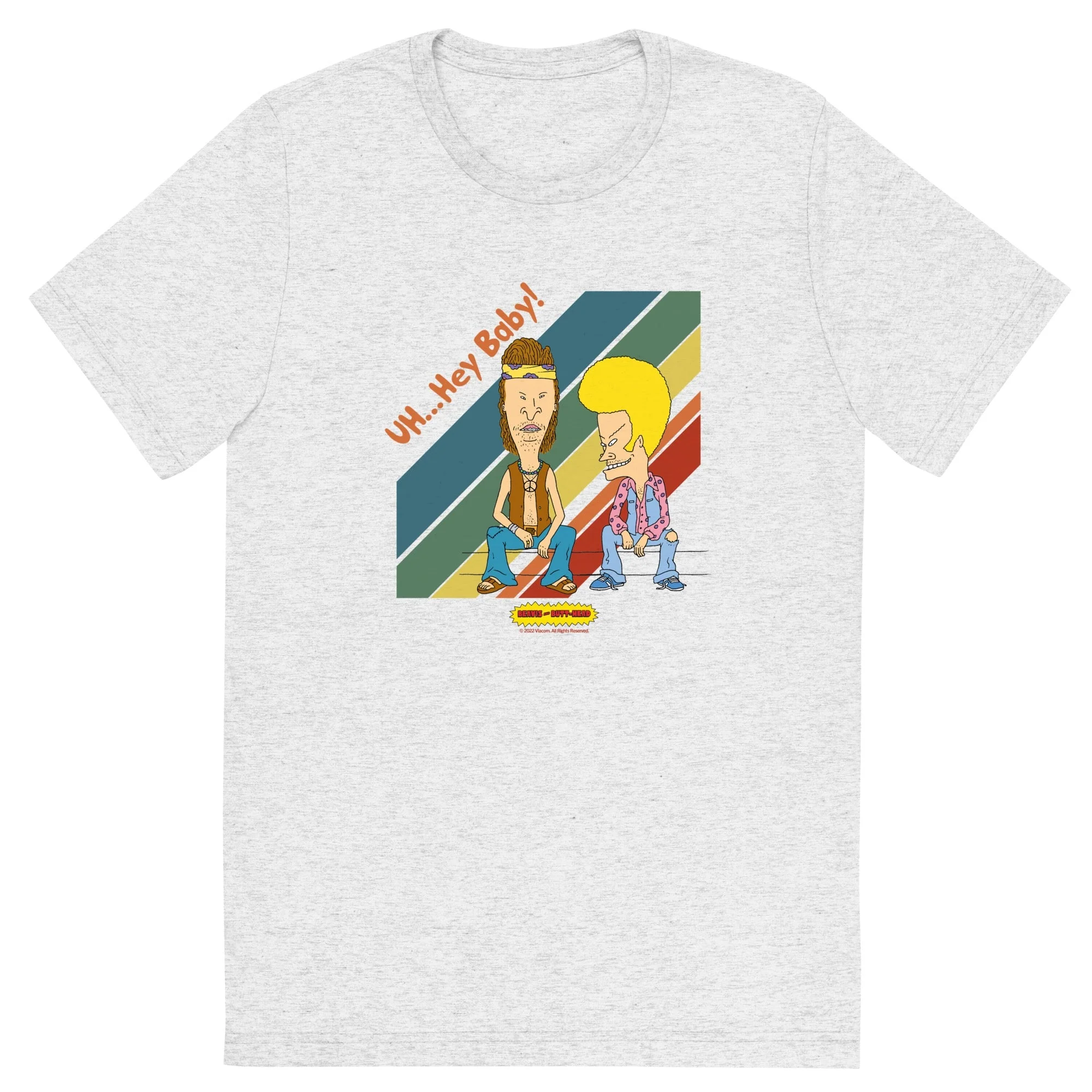Beavis and Butt-Head Hey Baby Adult Tri-Blend T-Shirt - Image 6