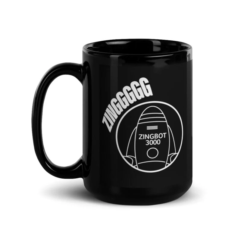 Big Brother Zingbot Black Mug - Image 9