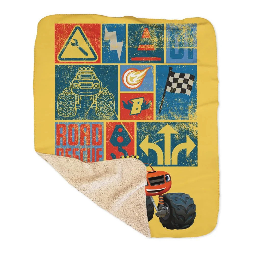 Blaze & The Monster Machines Road Rescue Sherpa Blanket - Image 4