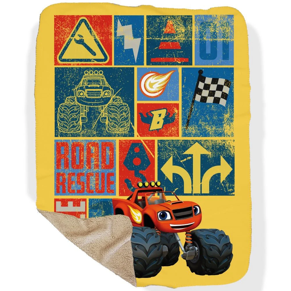 Blaze & The Monster Machines Road Rescue Sherpa Blanket - Image 6