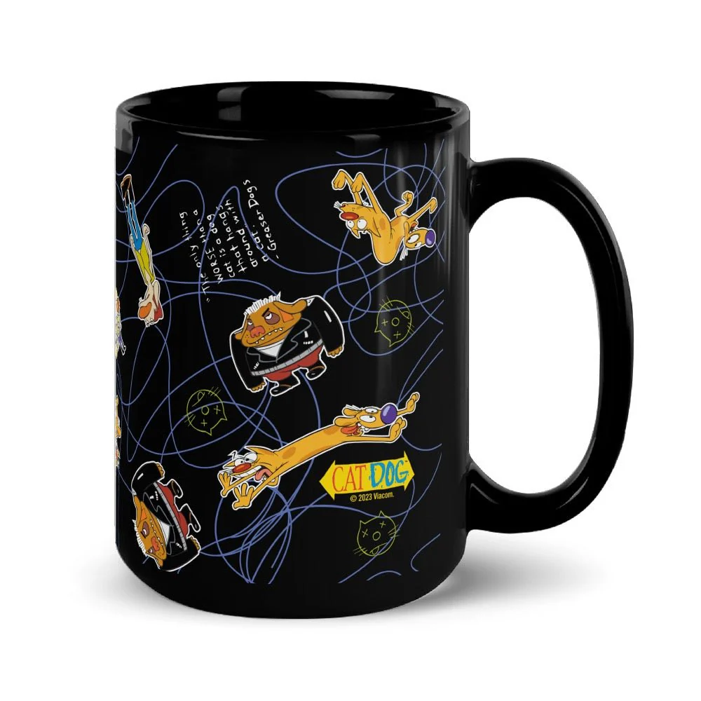 CatDog The Only Thing Worse Black Mug - Image 8