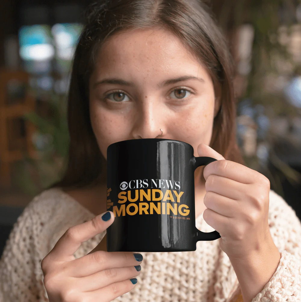 CBS News Sunday Morning 11 oz Black Mug - Image 4