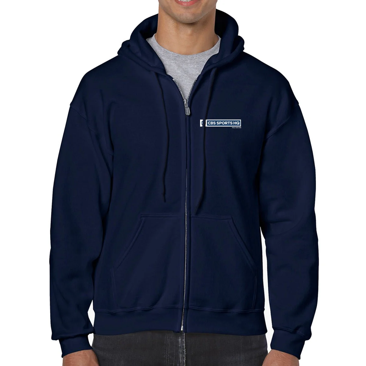 CBS Sports HQ Fleece Zip-Up Hooded Sweatshirt - Image 3