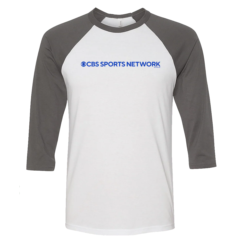 CBS Sports Network Logo 3/4 Sleeve Baseball T-Shirt - Image 2
