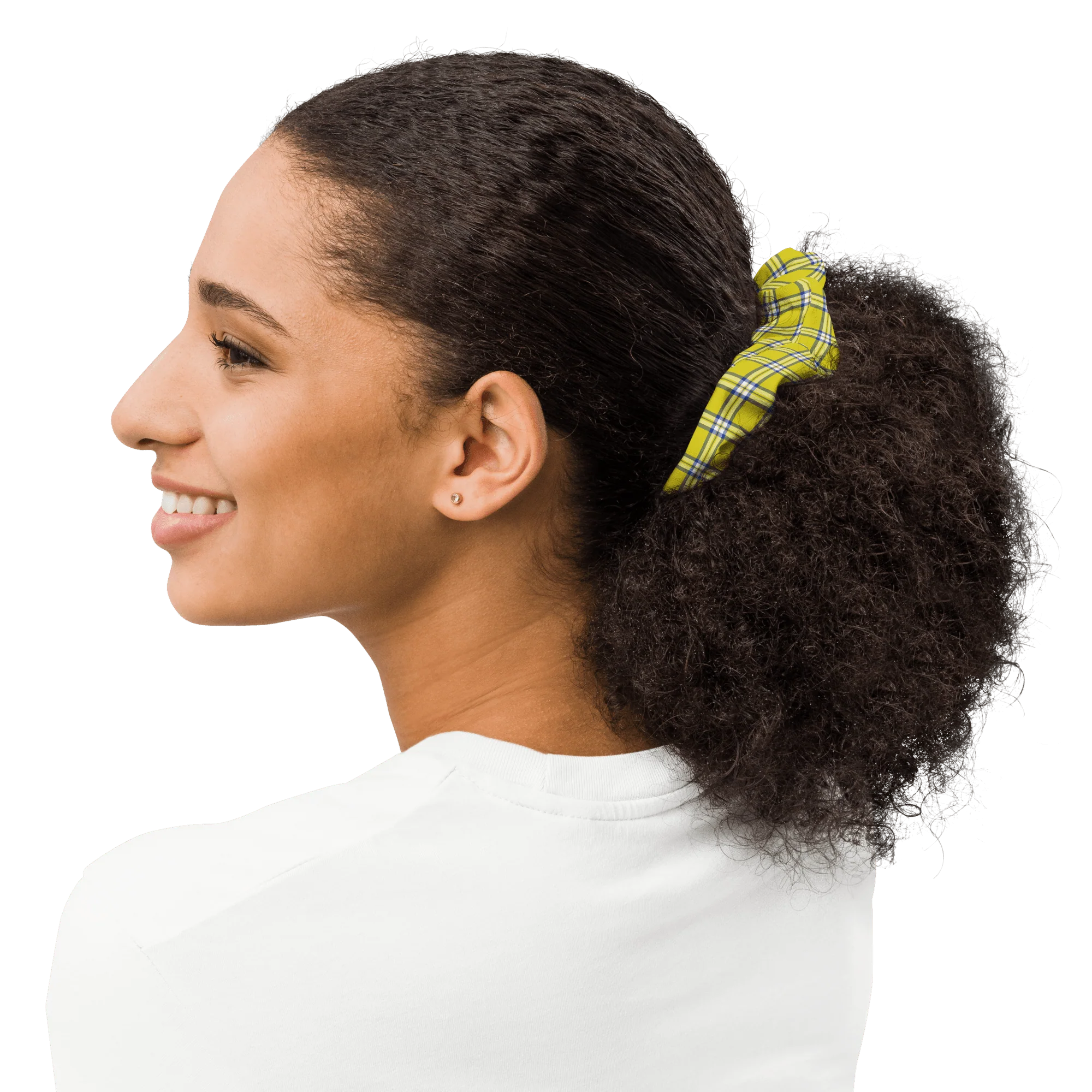 Clueless Yellow Plaid Scrunchie - Image 2