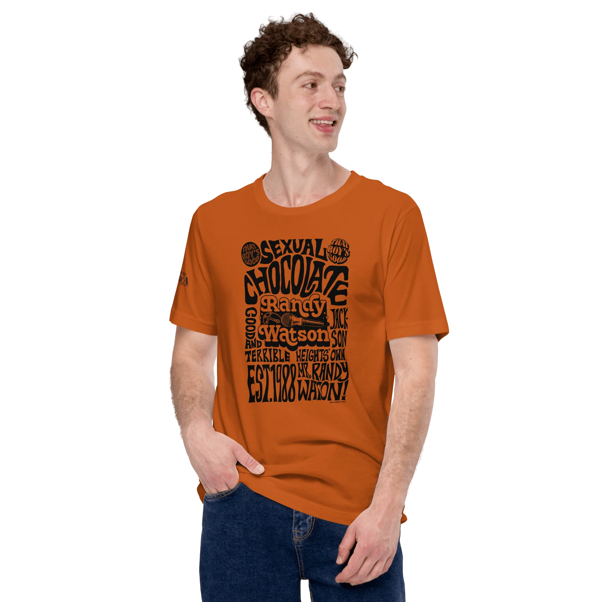 Coming To America Randy Watson Adult Short Sleeve T-Shirt - Image 6