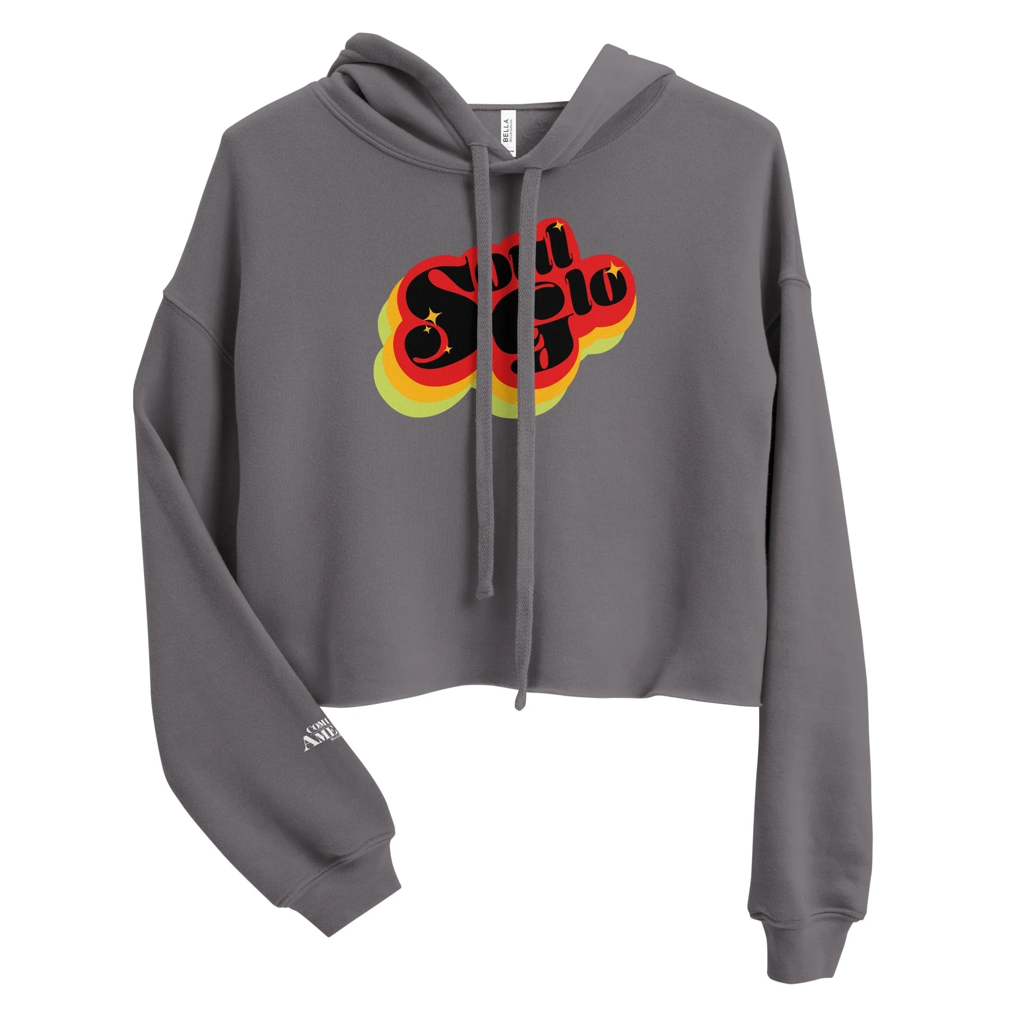 Coming To America Soul Glo Women's Fleece Crop Hooded Sweatshirt - Image 3