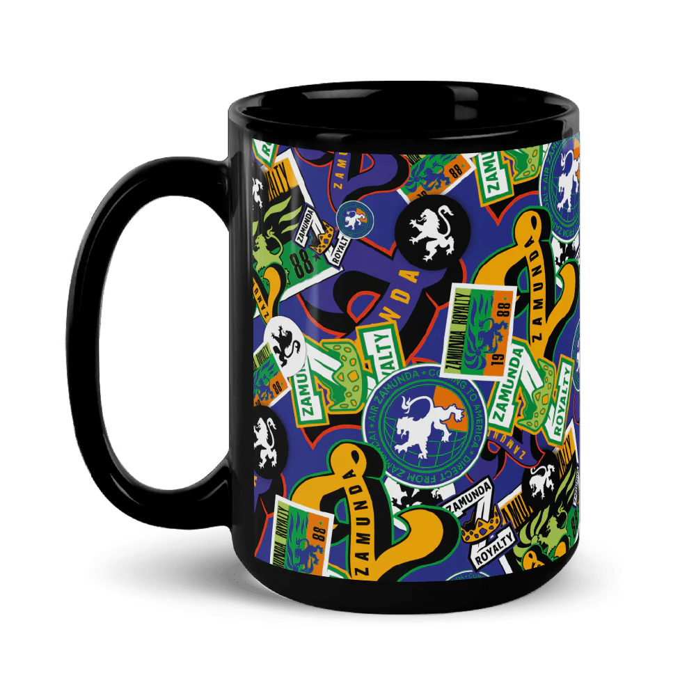 Coming To America Zamunda Pattern Black Mug - Image 7