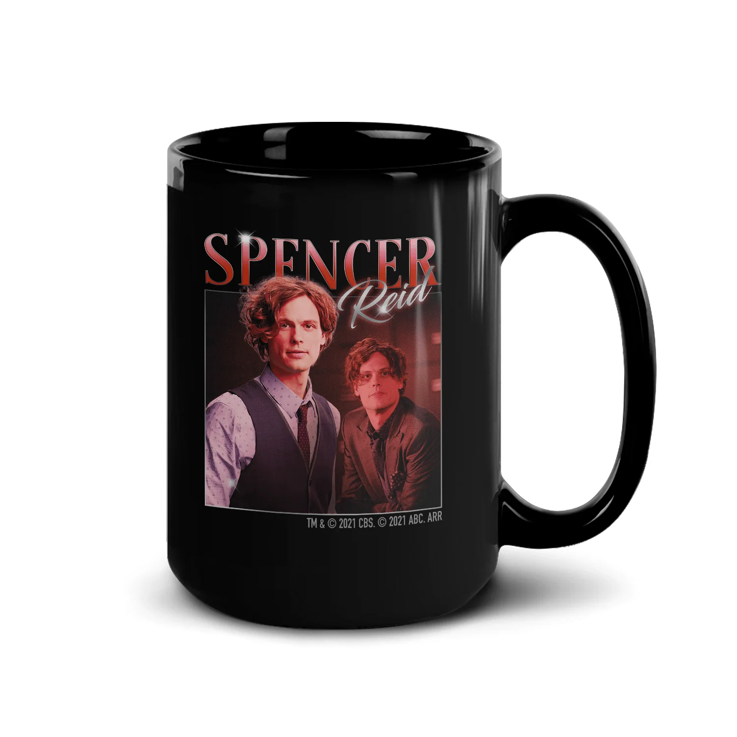 Criminal Minds 80's Spencer Reid Black Mug - Image 6