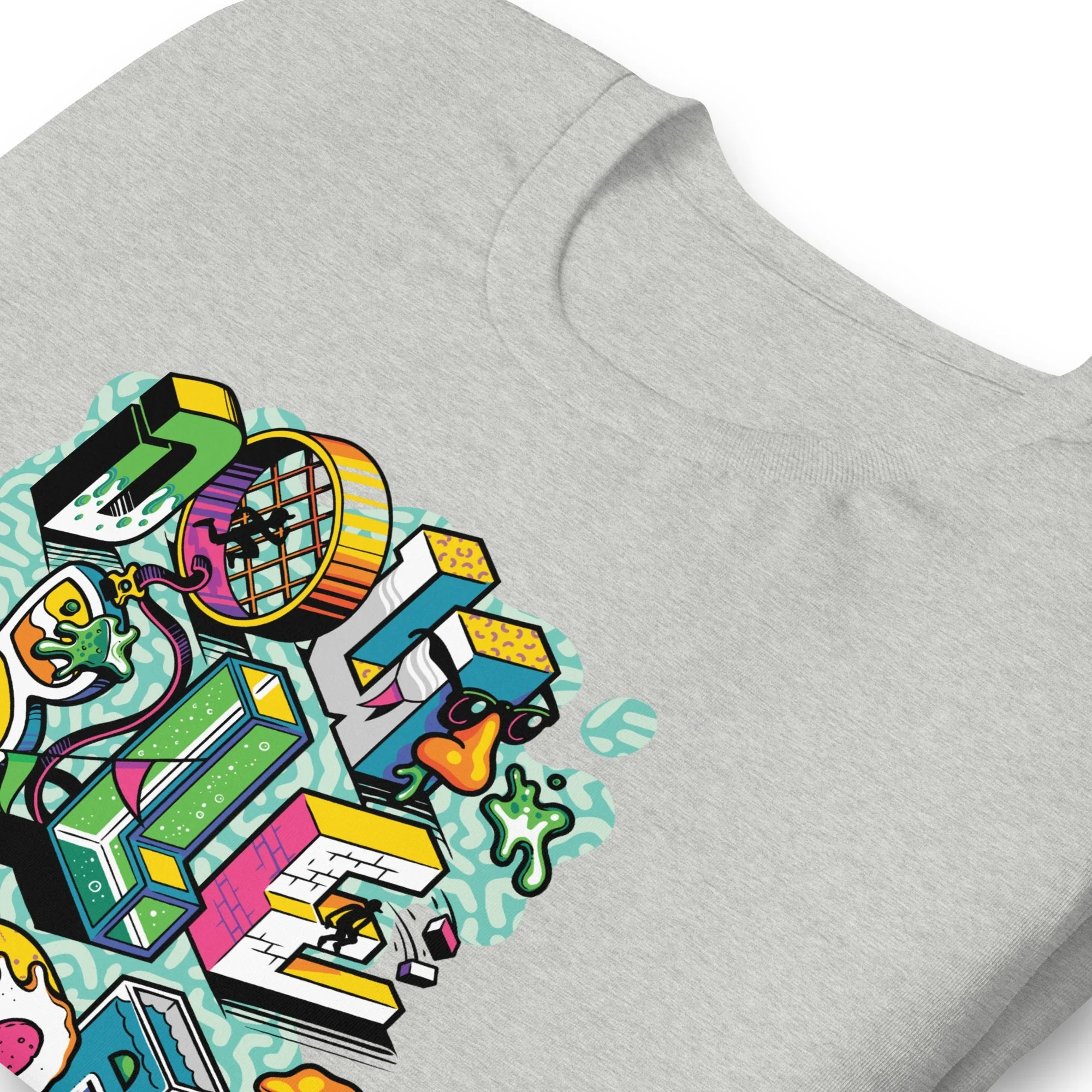 Double Dare Blocks Adult Short Sleeve T-Shirt - Image 5