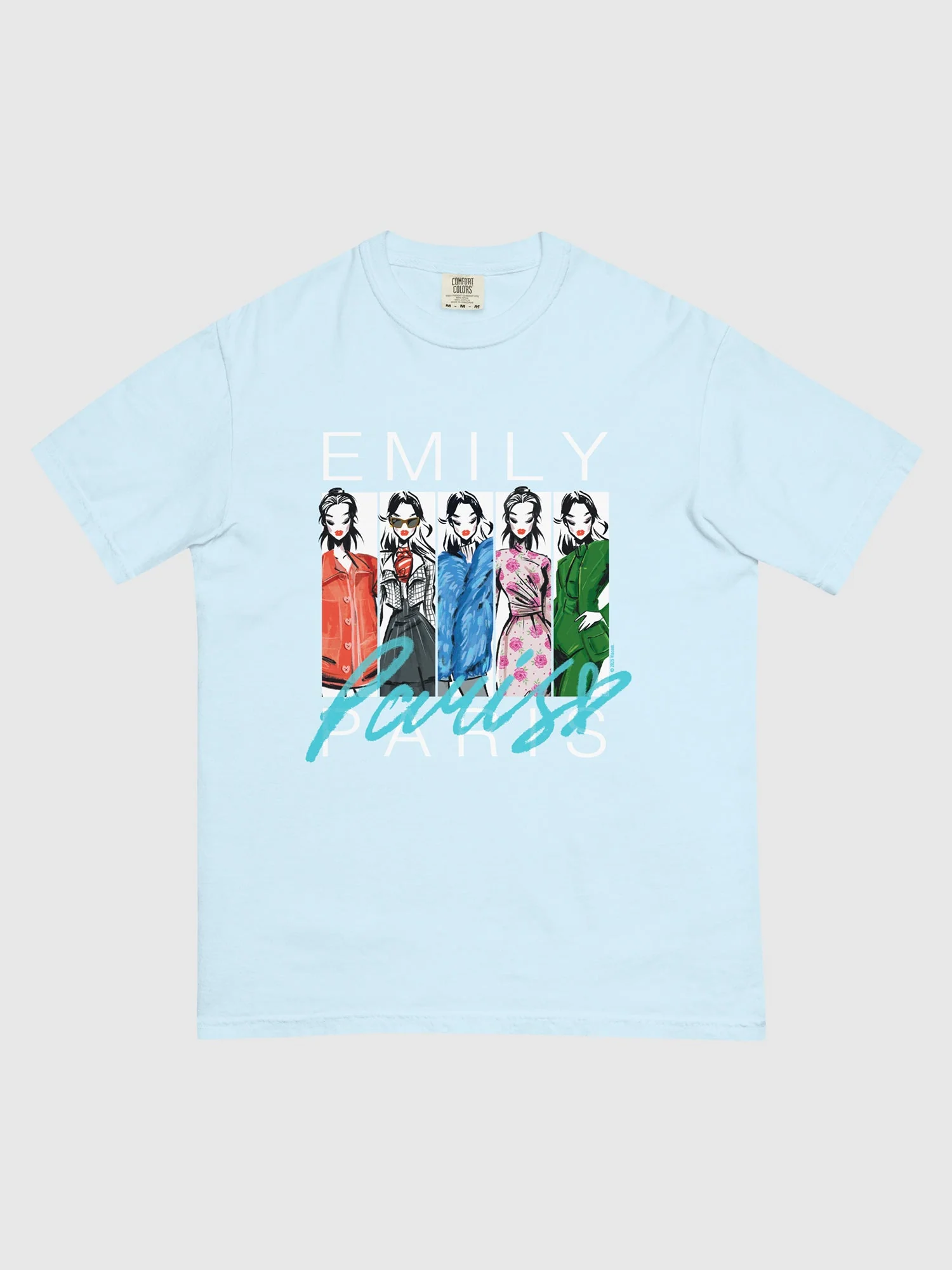 Emily in Paris Comfort Colors T-Shirt Fashion Sketches