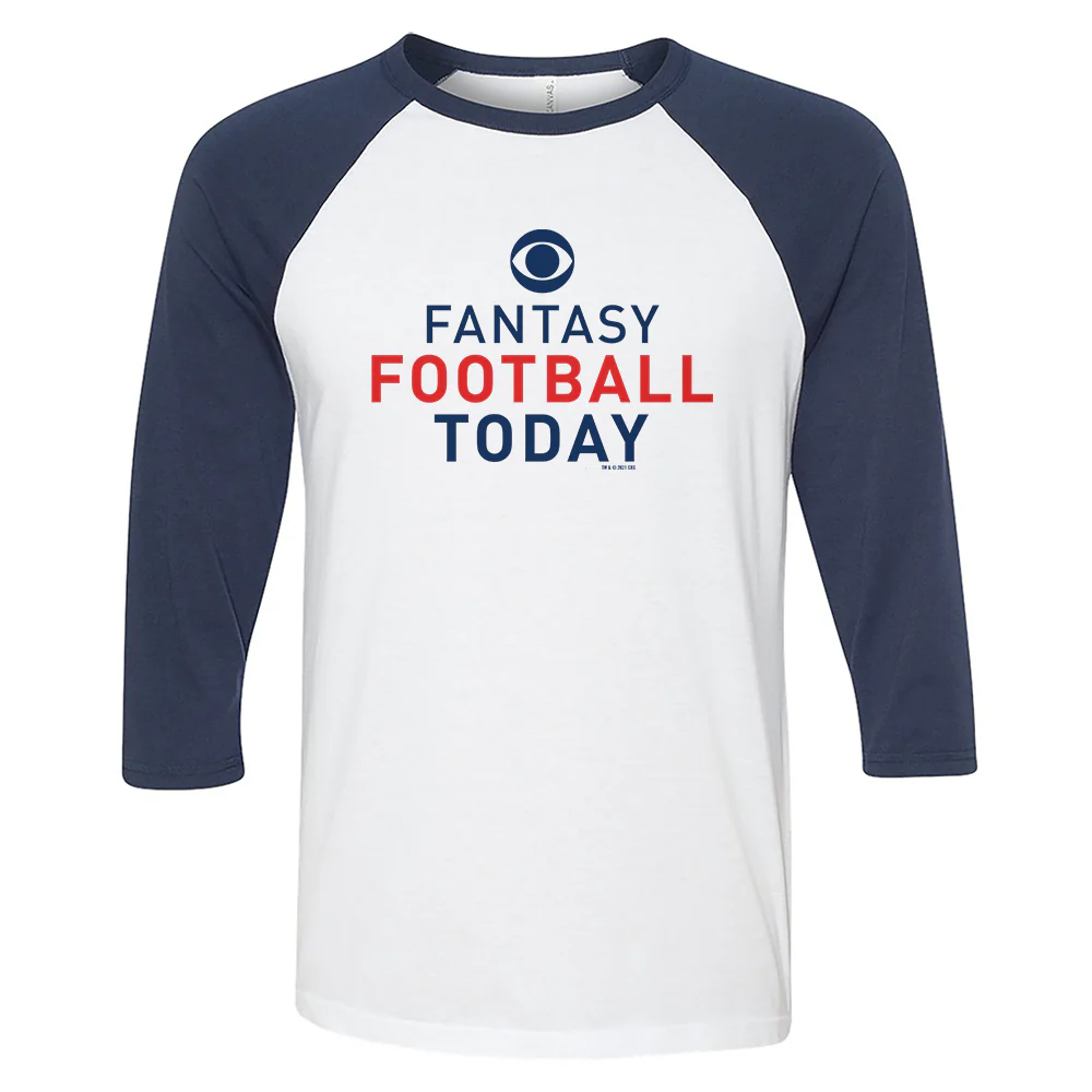 Fantasy Football Today Logo 3/4 Sleeve Baseball T-Shirt - Image 4