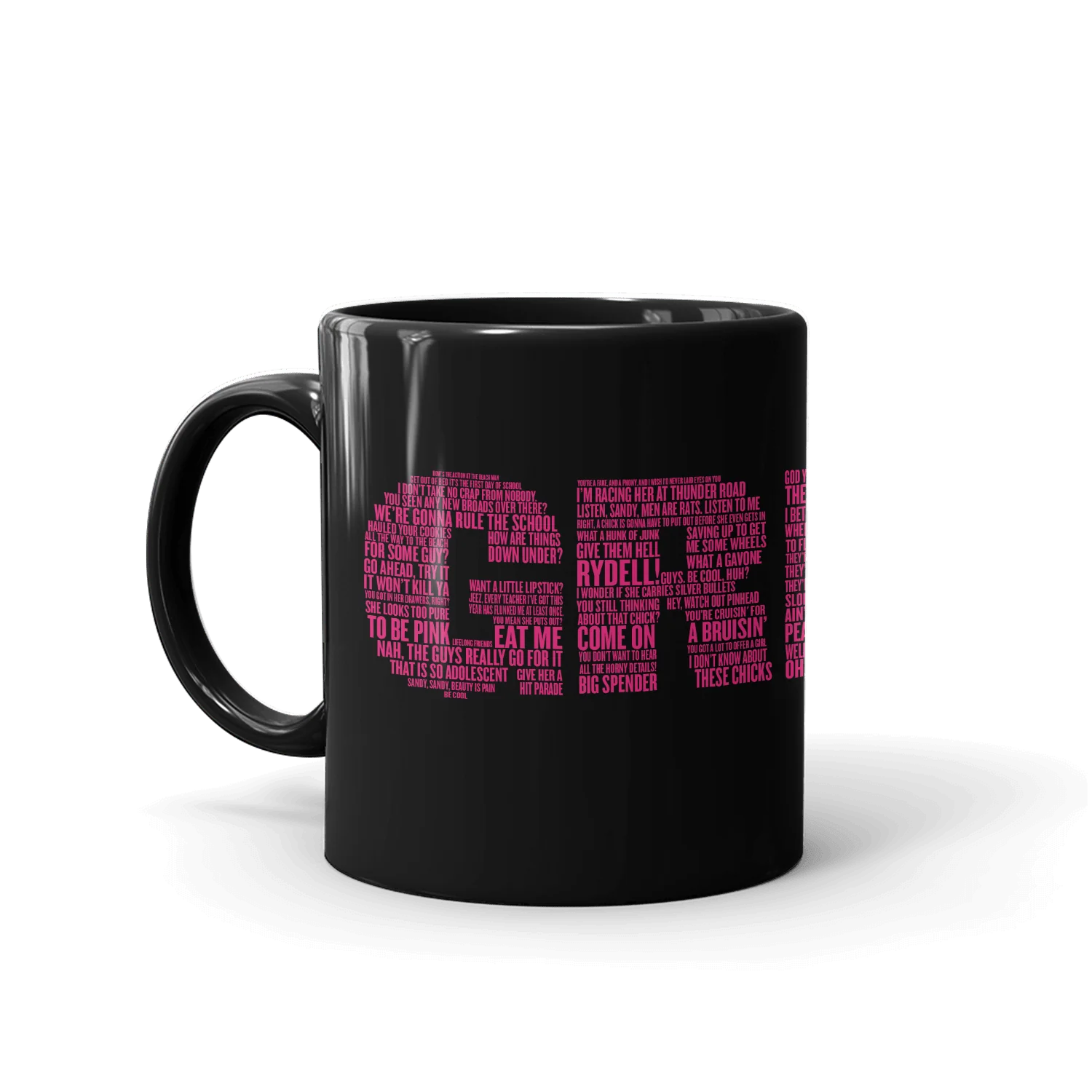 Grease Is The Word Black Mug