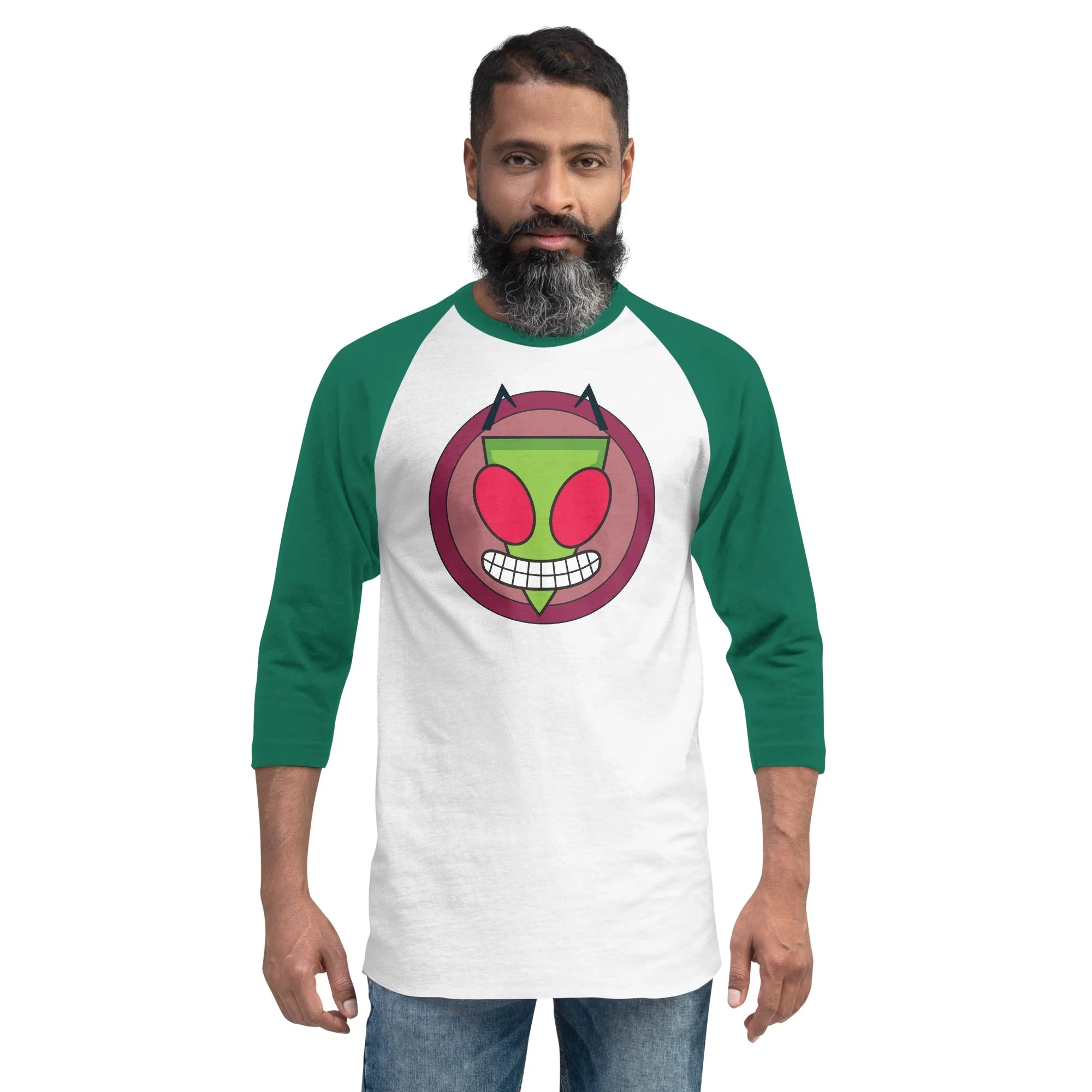 Invader Zim Doom 3/4 Sleeve Raglan Shirt - Image 5