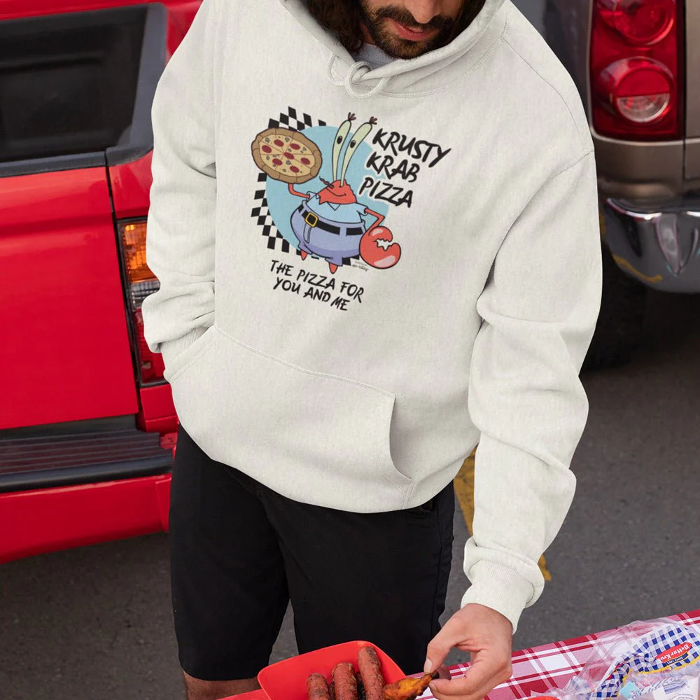 SpongeBob SquarePants The Krusty Krab Pizza Lightweight Hooded Sweatshirt - Image 4