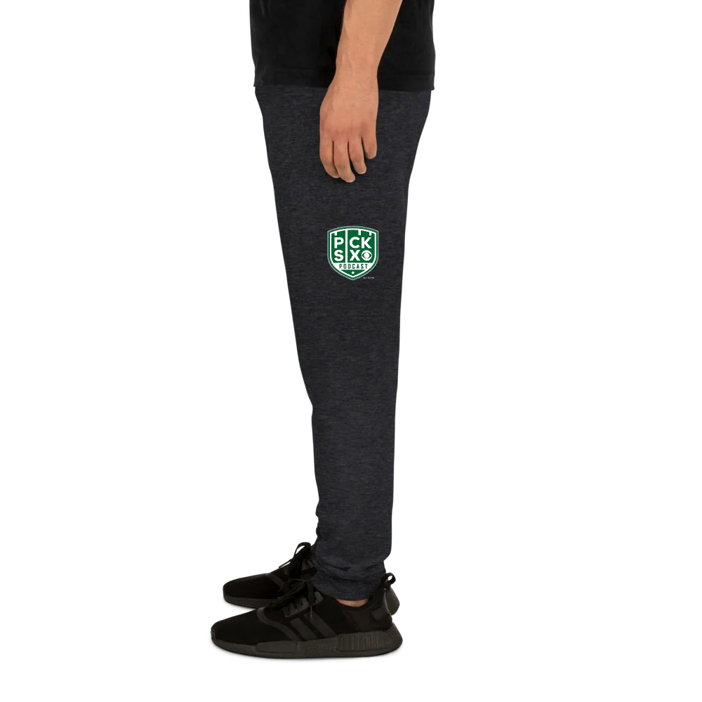 Pick Six Podcast Logo Adult Fleece Joggers - Image 6