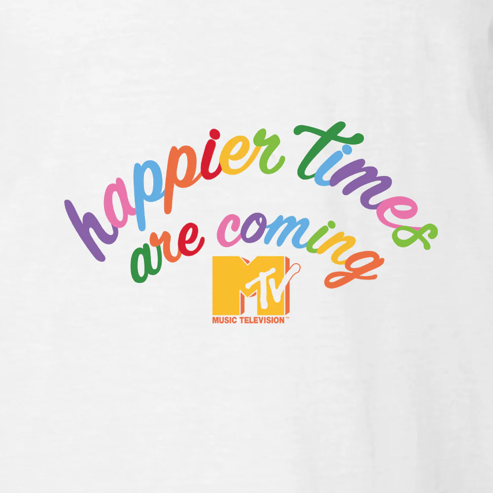 MTV Happier Times Are Coming Adult Short Sleeve T-Shirt - Image 2