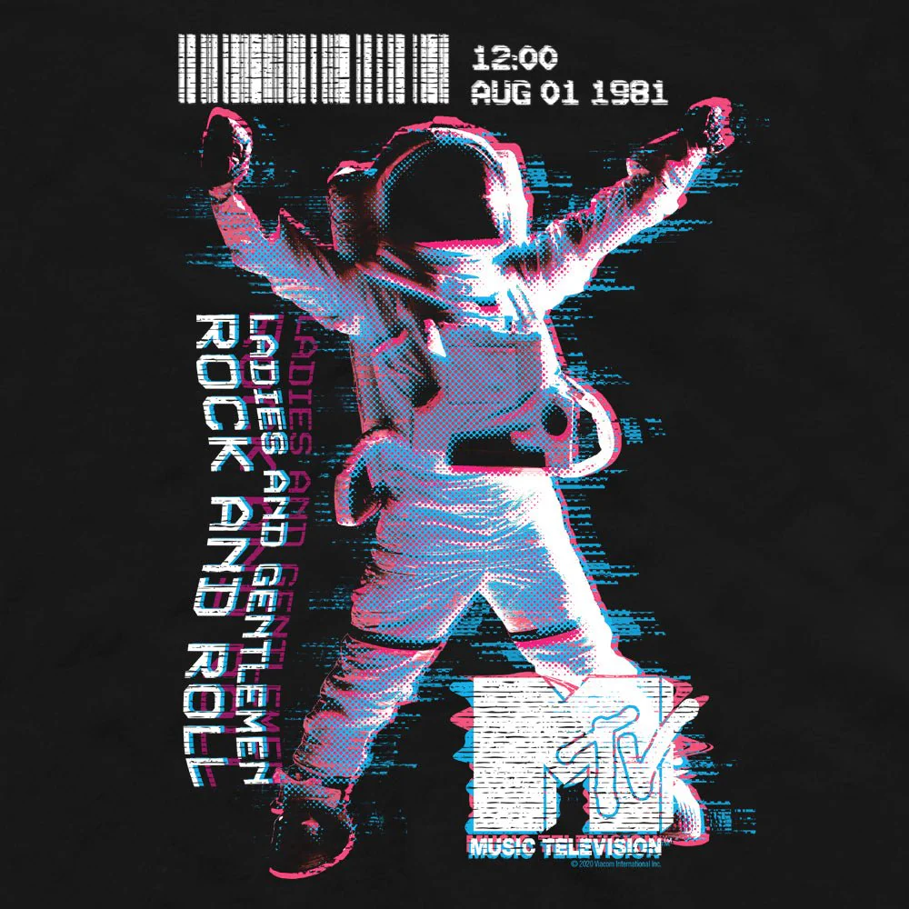 MTV VMAs Rock And Roll Moonman Adult Short Sleeve T-Shirt - Image 2
