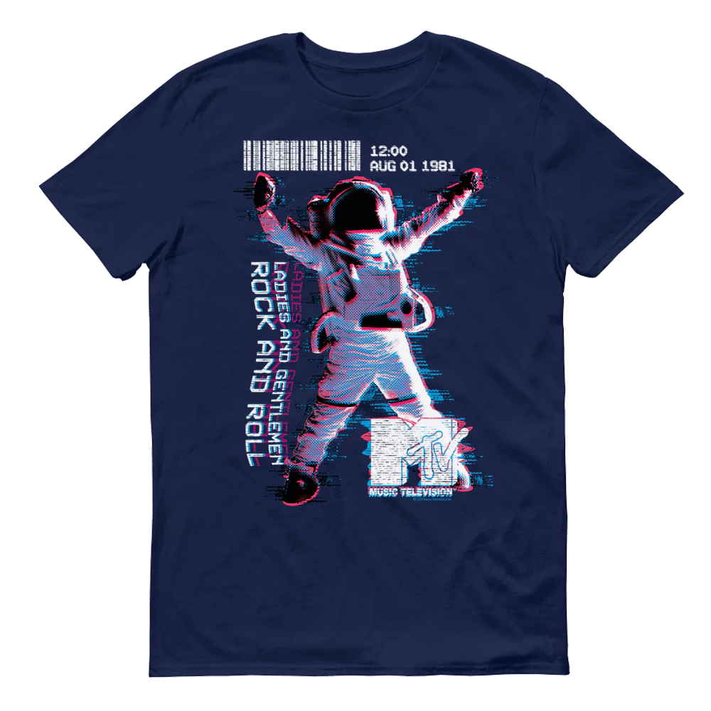 MTV VMAs Rock And Roll Moonman Adult Short Sleeve T-Shirt - Image 3