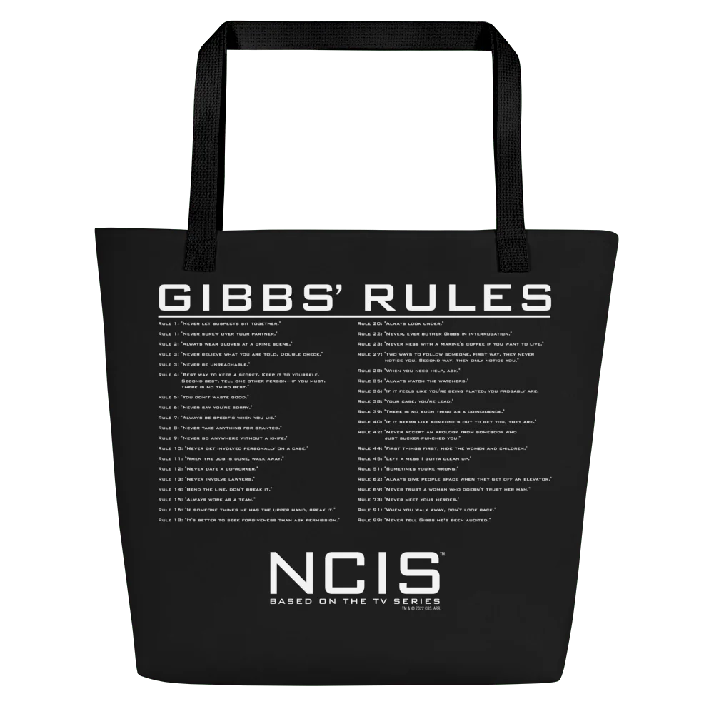 NCIS Gibbs Rules Premium Tote Bag