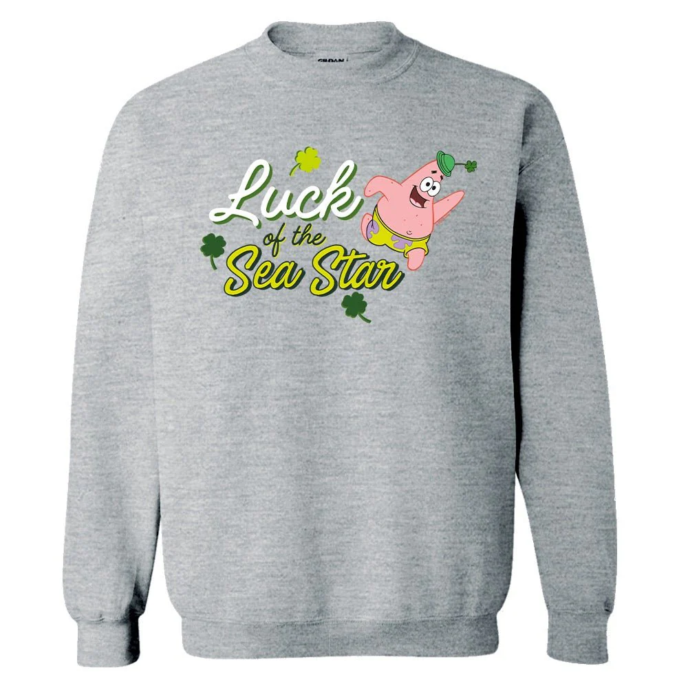 Patrick Star Luck Of The Sea Star Crew Neck Sweatshirt - Image 3