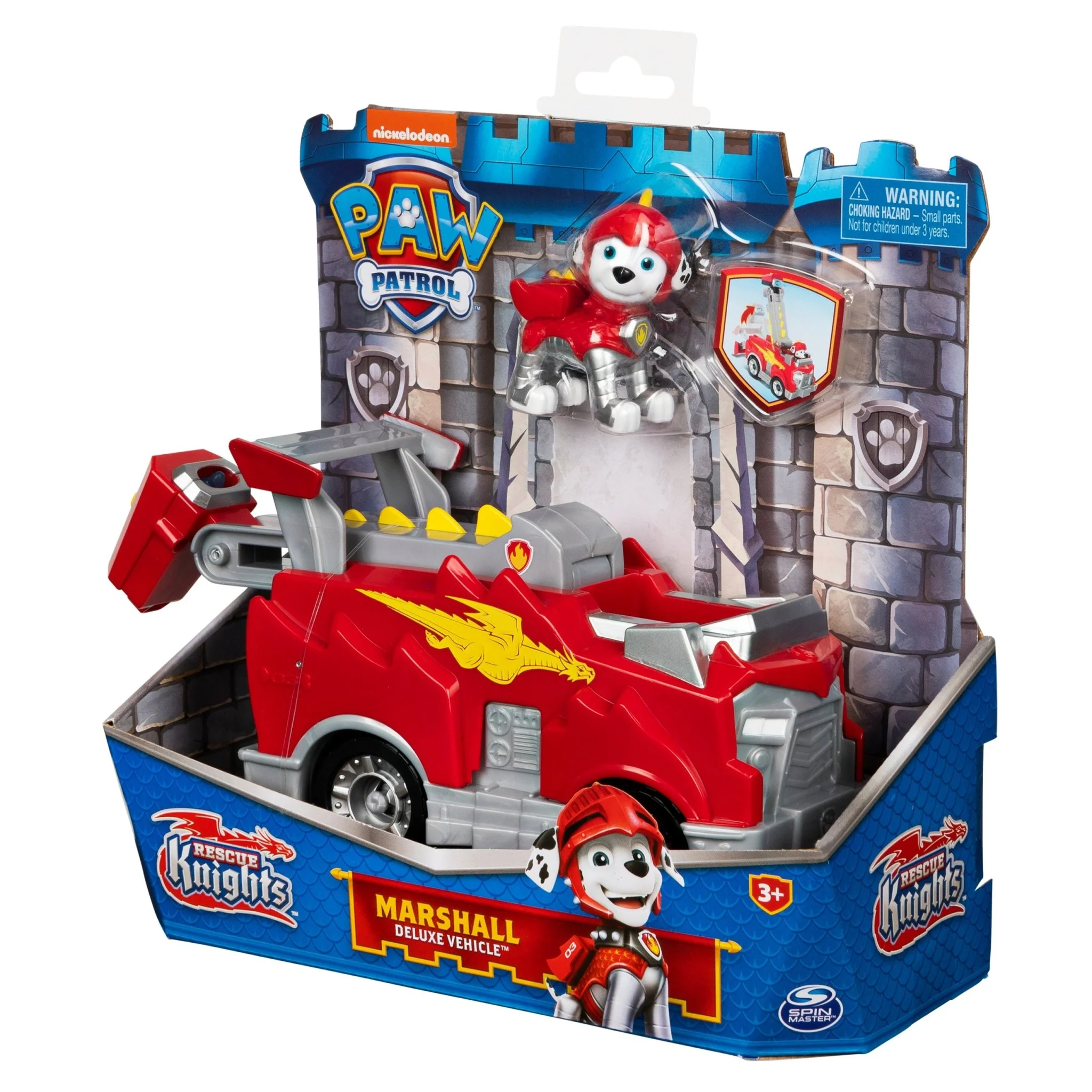 PAW Patrol, Rescue Knights Marshall Transforming Toy Car with Collectible Action Figure, Kids Toys for Ages 3 and up - Image 4