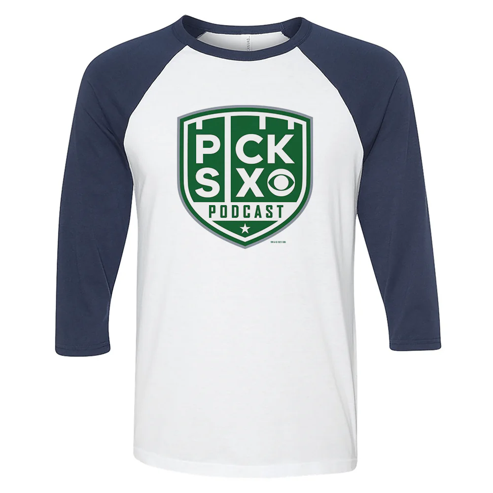 Pick Six Logo 3/4 Sleeve Baseball T-Shirt - Image 4