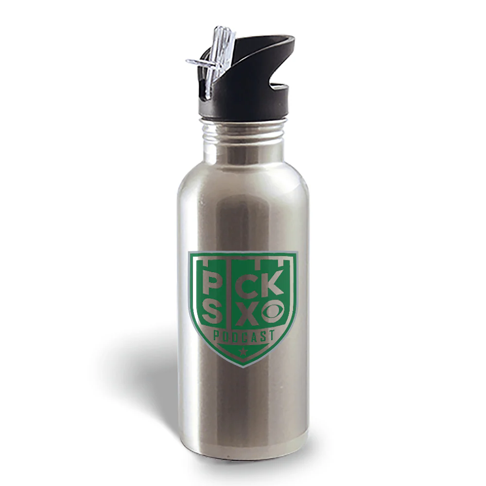 Pick Six Podcast Logo 20 oz Water Bottle