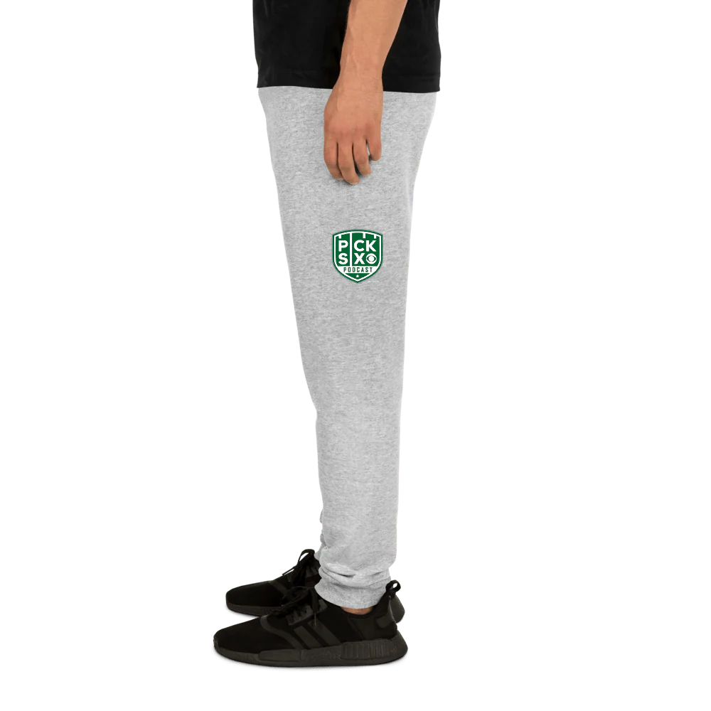 Pick Six Podcast Logo Adult Fleece Joggers - Image 10