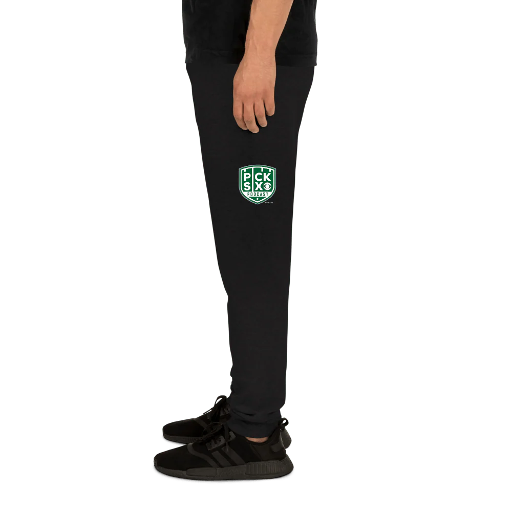Pick Six Podcast Logo Adult Fleece Joggers - Image 2