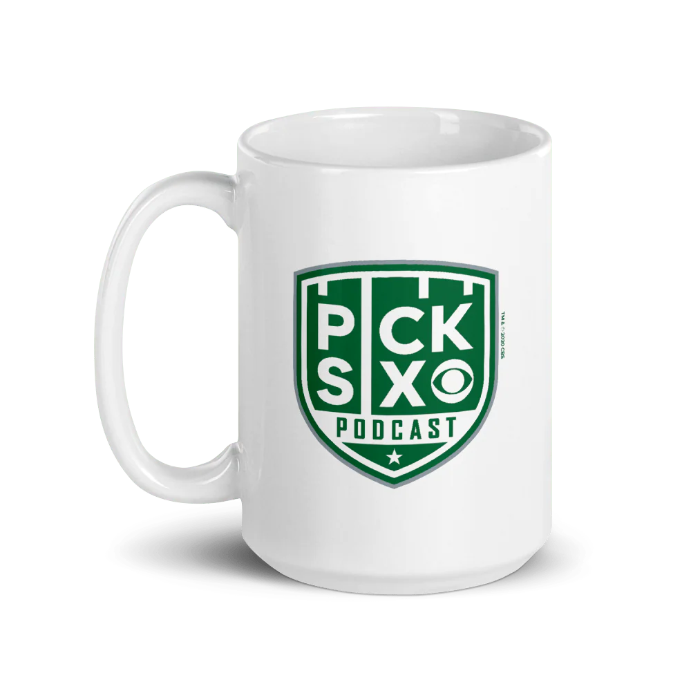 Pick Six Podcast White Mug - Image 4