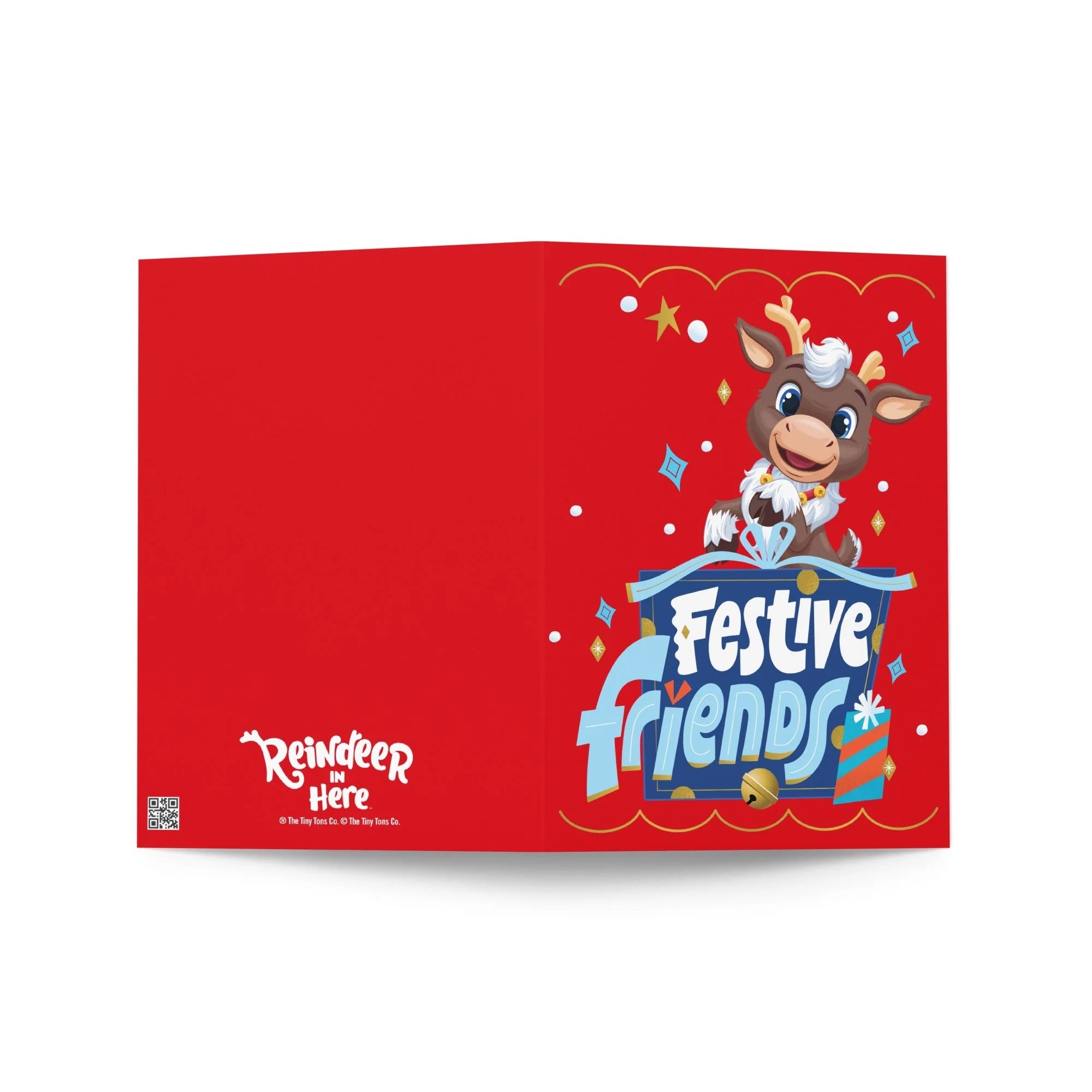 Reindeer in Here Festive Friends Holiday Card - Image 2