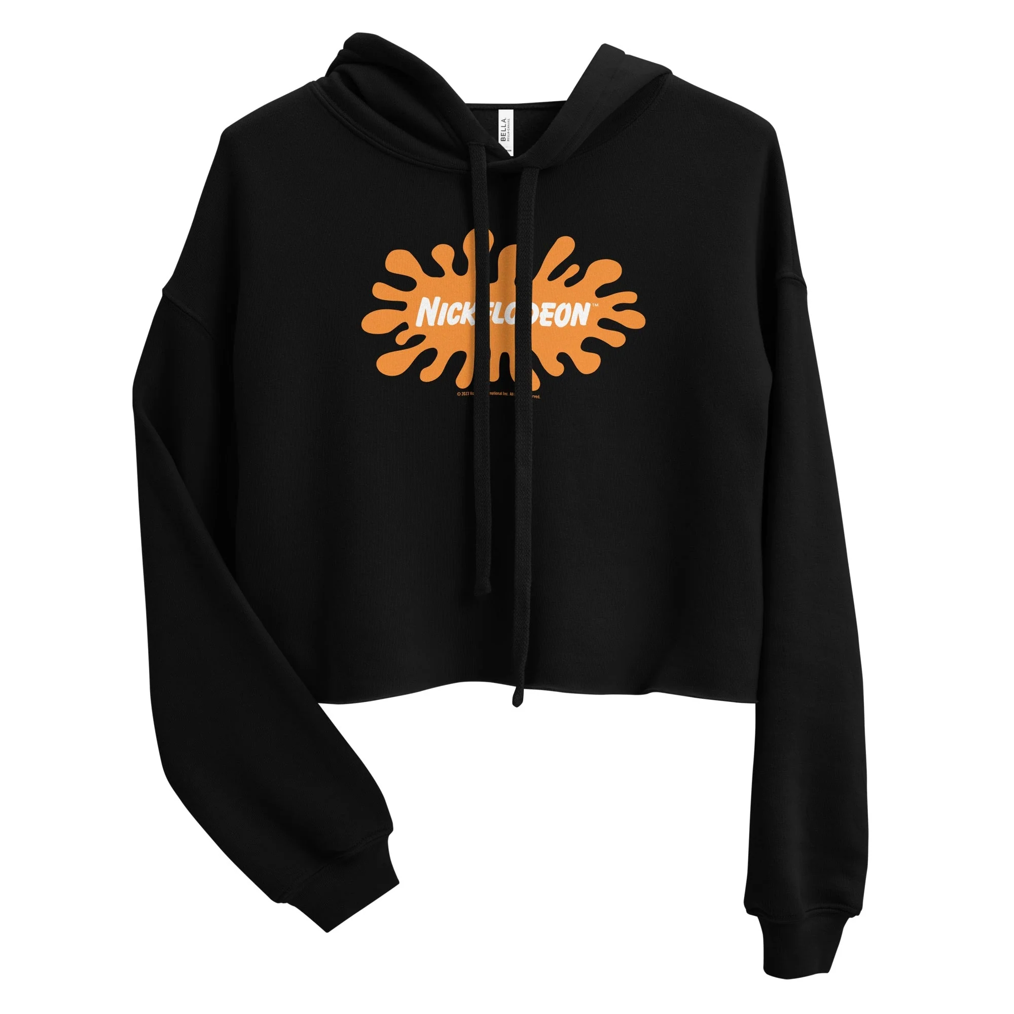 Retro Nickelodeon Women's Fleece Crop Hooded Sweatshirt - Image 4