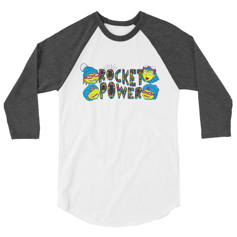 Rocket Power Gang Adult 3/4 Sleeve Raglan Shirt - Image 4