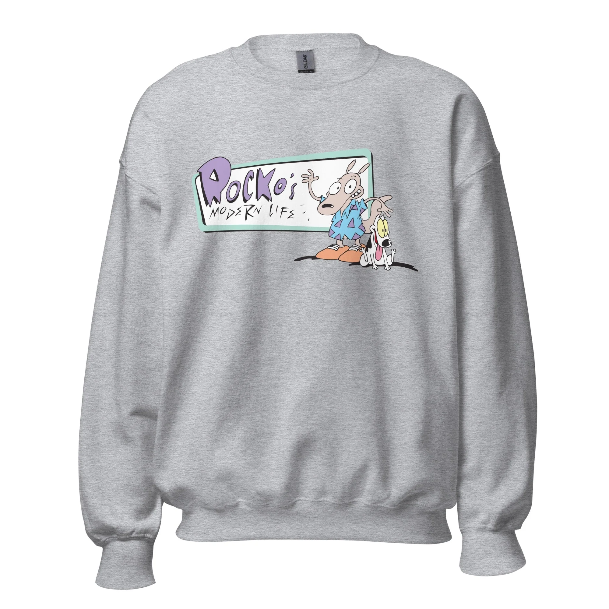 Rocko's Modern Life Logo Adult Crewneck Sweatshirt - Image 4
