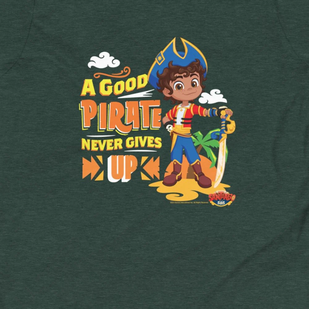 Santiago of the Seas A Good Pirate Never Gives Up Kids Premium T-Shirt - Image 2