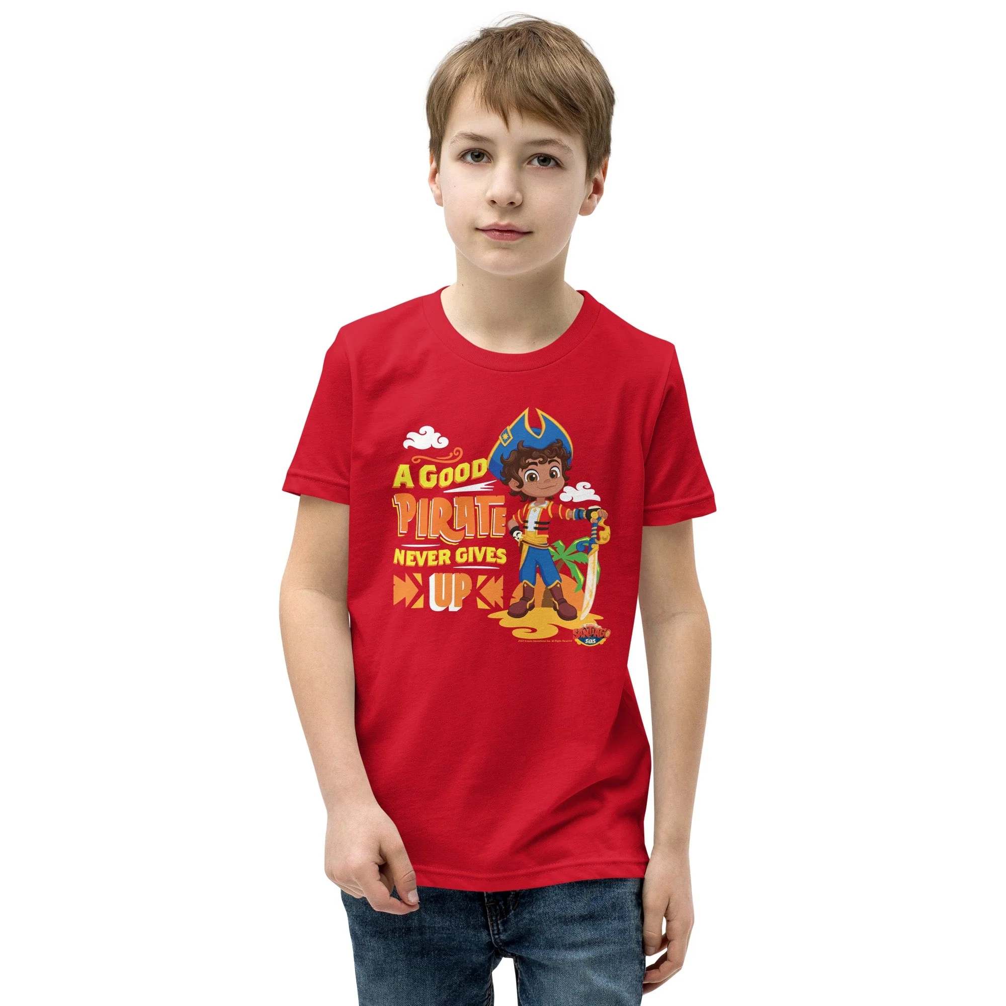 Santiago of the Seas A Good Pirate Never Gives Up Kids Premium T-Shirt - Image 5