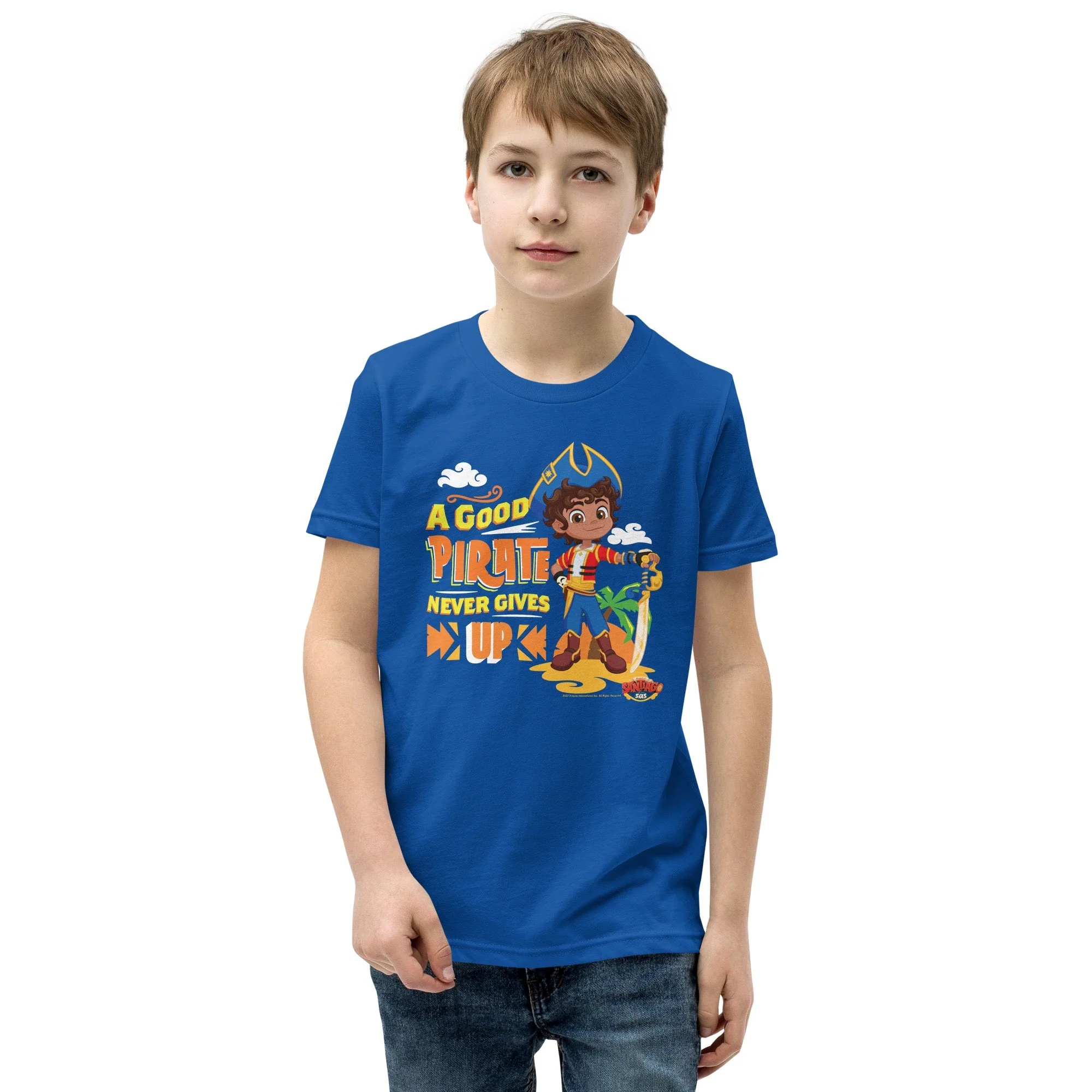 Santiago of the Seas A Good Pirate Never Gives Up Kids Premium T-Shirt - Image 7