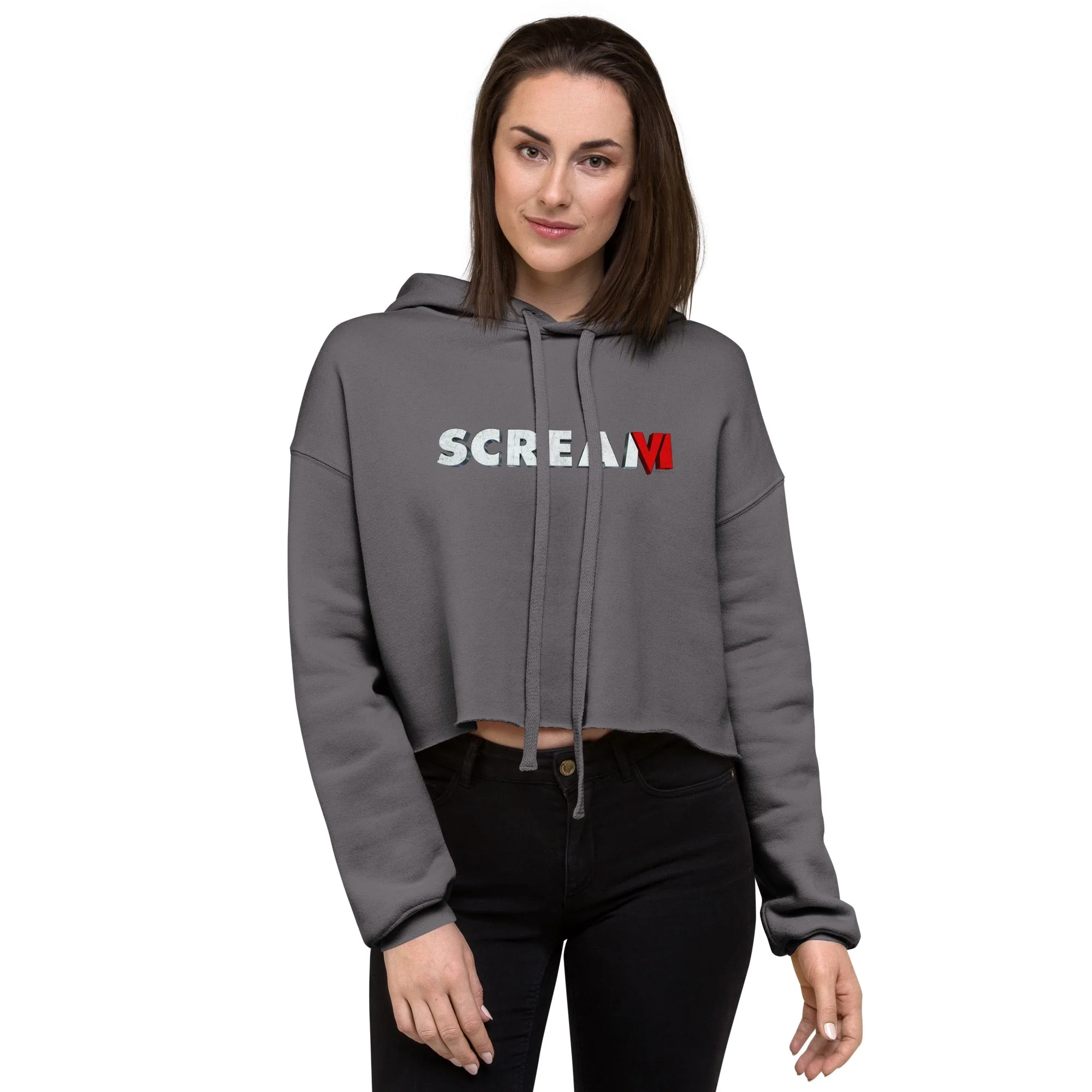 Scream VI Logo Women's Cropped Hooded Sweatshirt - Image 3