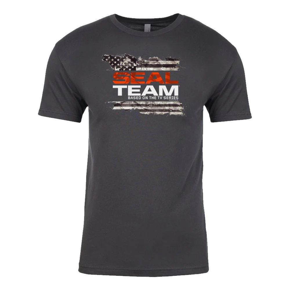 SEAL Team Logo Flag Men's Classic Short Sleeve T-Shirt - Image 2