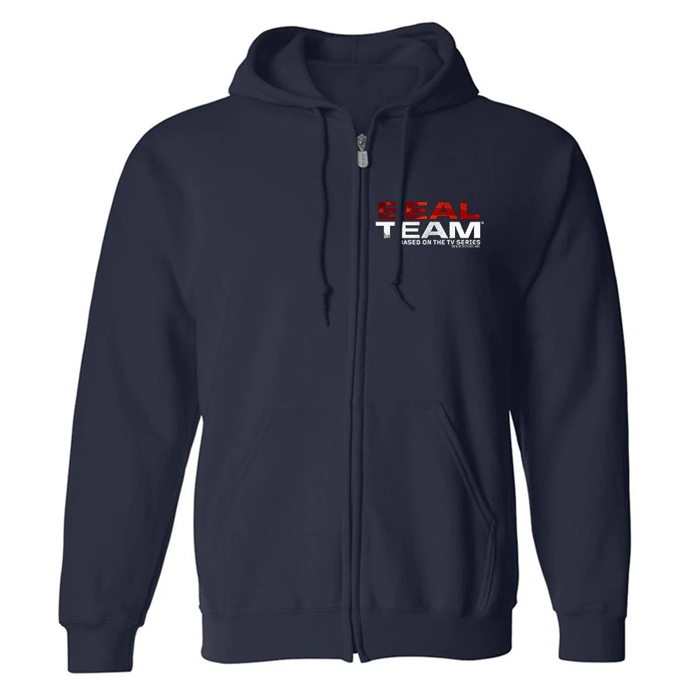 SEAL Team Stacked Logo Fleece Zip-Up Hooded Sweatshirt - Image 3