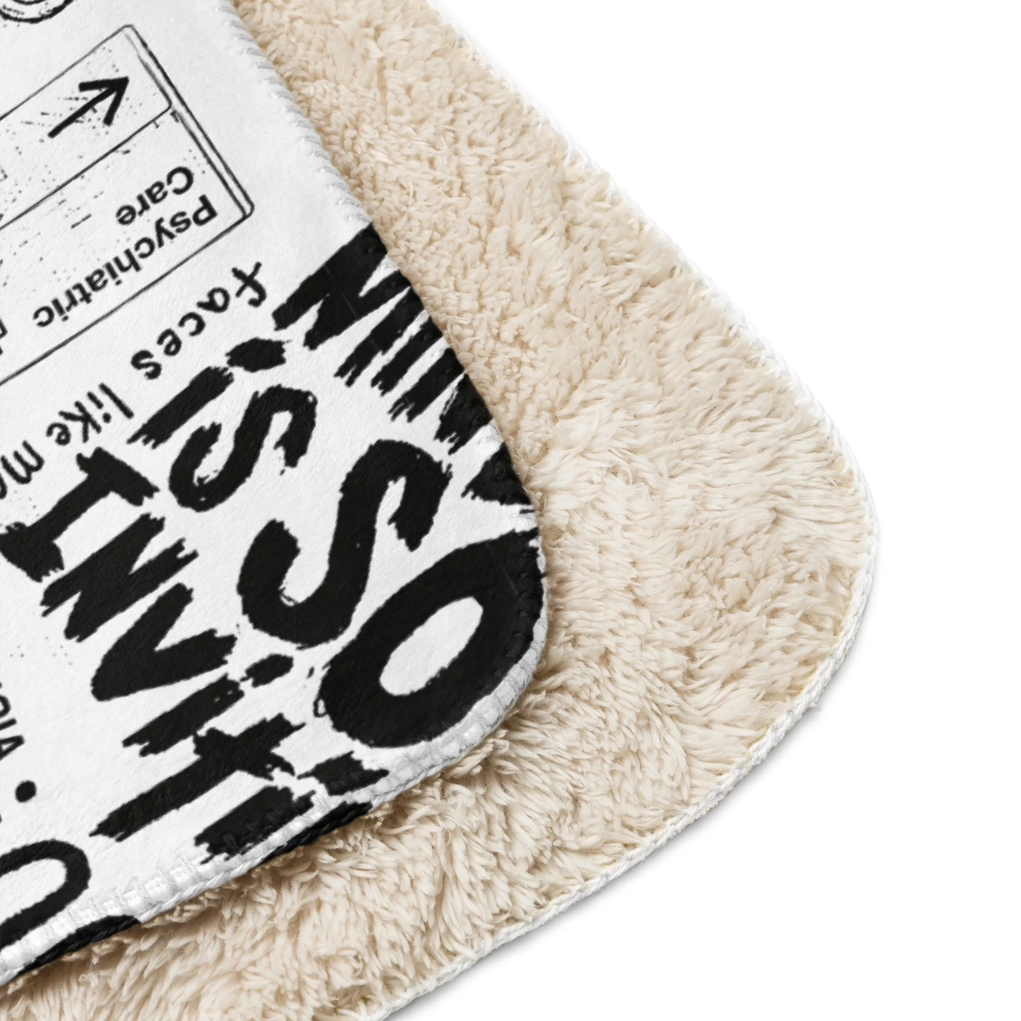 Smile Pattern Sherpa Blanket - Image 2