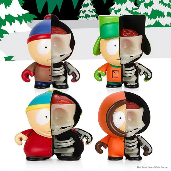 South Park Anatomy Boys 4-Pack Kidrobot Vinyl Figures - Image 3