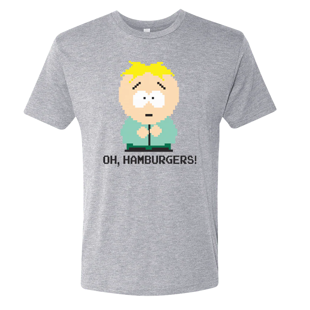 South Park Butters Oh Hamburgers Men's Tri-Blend T-Shirt
