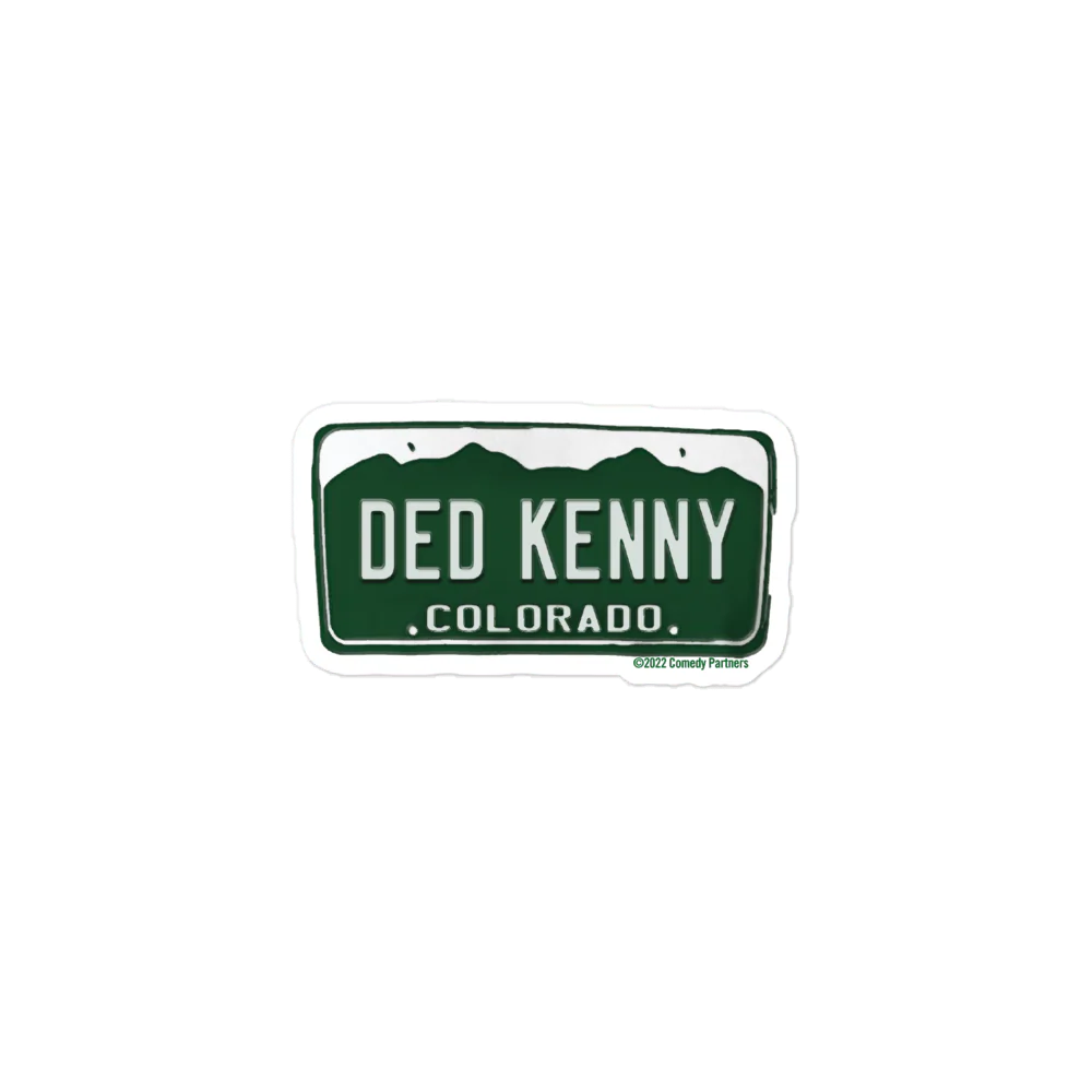 South Park Ded Kenny License Plate Die Cut Sticker
